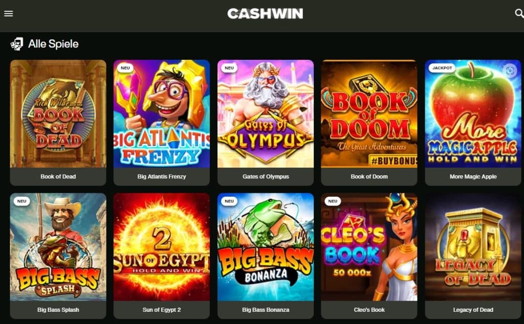 Casino ohne OASIS Spiel auswählen
